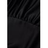 imageCHICWISH Women Satin Long Sleeve Maxi Dress Elegant Boat Neck Wrapped Waist Casual Magenta Spring DressesBlack