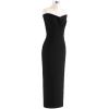 imageCHICWISH Women Strapless Long Maxi Dress Sexy Bodycon Twist Knot Front Knit Dress Off Shoulder Sleeveless Cocktail DressesBlack