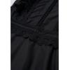 imageCHICWISH Women Summer Crochet Trim Sleeveless Midi Dress Crewneck A Line Tiered Flowy Cotton Casual Long DressBlack
