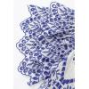 imageCHICWISH Women Summer Embroidery Square Neck Cotton Midi Dress Open Back Ruffle Cap Short Sleeve Flowy Blue Long DressesBlue