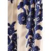 imageCHICWISH Women V Neck Floral Embroidered Mesh Maxi Dress Long Sleeve High Waist ALine Cocktail Party Elegant Long DressNavy