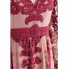 imageCHICWISH Women V Neck Floral Embroidered Mesh Maxi Dress Long Sleeve High Waist ALine Cocktail Party Elegant Long DressWine