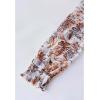 imageCHICWISH Womens Darling Autumn Scenery Tie Neck VNeck Chiffon Maxi DressWhite