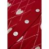 imageCHICWISH Womens Hearts Print Button Down Cardigan Sweaters VNeck Long Sleeve Cropped Knit Sweater Cardigan with Pockets Red