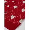 imageCHICWISH Womens Hearts Print Button Down Cardigan Sweaters VNeck Long Sleeve Cropped Knit Sweater Cardigan with Pockets Red