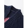 imageCHICWISH Womens Navy Key to My Heart Hand Knit Chunky CardiganNavy