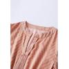 imageCHICWISH Womens NavyCreamApricot 2023 Casual Dress Zigzag Flock Dot Fall Dresses Tie Waist Maxi Midi DressApricot