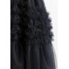 imageCHICWISH Womens PinkCreamTanBlack Ruffle Tiered HiLo Mesh Tulle SkirtBlackruffle Tiered Hilo