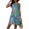 imageDisamer Beach Dresses for Women 2024 Vacation Summer Dress Trendy Boho Floral Print Button Down V Neck Sleeveless Sundress