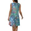imageDisamer Beach Dresses for Women 2024 Vacation Summer Dress Trendy Boho Floral Print Button Down V Neck Sleeveless Sundress