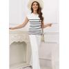 imageDisamer Sets for Women Two Piece Sweater Lounge Spring Outfits 2025 Casual Summer Tops Long Pants PajamasStripe White