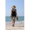 imageDisamer Summer Beach Dresses for Women 2024 Casual Sleeveless Floral Print Pleated Sundress Cover Ups Fashion Maxi Dress