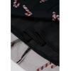 imageCHICWISH Women Christmas Shimmer Candy Cane Print Mesh Tulle Midi Skirt Cute High Waist ALine Casual Holiday SkirtsBlack