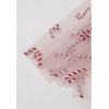 imageCHICWISH Women Christmas Shimmer Candy Cane Print Mesh Tulle Midi Skirt Cute High Waist ALine Casual Holiday SkirtsPink