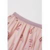 imageCHICWISH Women Christmas Shimmer Candy Cane Print Mesh Tulle Midi Skirt Cute High Waist ALine Casual Holiday SkirtsPink