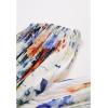 imageCHICWISH Women Floral Pleated Chiffon Maxi Dress V Neck Short Sleeve Elastic Waisted Flowy Summer Long DressesBlue