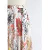 imageCHICWISH Womens Floral Watercolor Flower Maxi Floral Chiffon Slip SkirtRed Floral Blossom