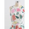 imageCHICWISH Womens Summer Palm Green LeafPink Floral Print Halter Neck Sleeveless Party Maxi DressSummer Fun