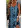 imageDisamer Summer Dresses for Women 2024 Sleeveless Beach Sundress Swimsuit Cover Ups Swing Casual Loose Tank Tshirt Dress XLarge Flower14
