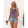 imageDisamer Tank Tops for Women 2025 Summer Casual Button Down Shirts Loose Fit V Neck Sleeveless Tshirt BlouseDewdrop Purple