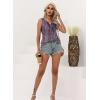 imageDisamer Tank Tops for Women 2025 Summer Casual Button Down Shirts Loose Fit V Neck Sleeveless Tshirt BlouseDewdrop Purple