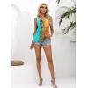 imageDisamer Tank Tops for Women 2025 Summer Casual Button Down Shirts Loose Fit V Neck Sleeveless Tshirt BlouseDye Yellow