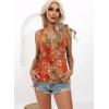 imageDisamer Tank Tops for Women 2025 Summer Casual Button Down Shirts Loose Fit V Neck Sleeveless Tshirt BlouseFlower Carpet