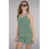 imageDisamer Two Piece Sets for Women Summer Outfits Lounge Sets Shorts Pants Sleeveless Matching Sets Vacation Travel OutfitsLace Green