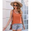 imageDisamer Womens Tank Tops 2025 Loose Fit Casual Summer Spaghetti Strap Trendy Spring Cute Lace Sleeveless T ShirtsLiu Orange