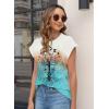 imageWomens Summer Tops Spring Outfits 2025 Fashion Casual Dressy T Shirts Cap Sleeve Workout Clothes Going Out Trendy VacationPrint Tree