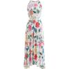 imageCHICWISH Womens Summer Palm Green LeafPink Floral Print Halter Neck Sleeveless Party Maxi DressSummer Fun