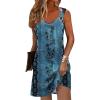 imageDisamer Summer Dresses for Women 2024 Sleeveless Beach Sundress Swimsuit Cover Ups Swing Casual Loose Tank Tshirt Dress XLarge Flower14