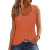 imageDisamer Womens Tank Tops 2025 Loose Fit Casual Summer Spaghetti Strap Trendy Spring Cute Lace Sleeveless T ShirtsLiu Orange