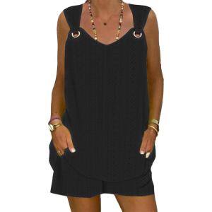 imageDisamer Two Piece Sets for Women Summer Outfits Lounge Sets Shorts Pants Sleeveless Matching Sets Vacation Travel OutfitsLace Black