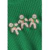 imageCHICWISH Christmas Sweater Cute Gingerbread Graphic Crewneck Holiday Sweaters Long Sleeve Crop Pullover TopsGreen