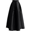 imageCHICWISH Women Bowknot Pleated Maxi Skirt Casual High Waist ALine Prom Party Swing Long Skirts with PocketsBlack
