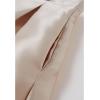 imageCHICWISH Women Bowknot Pleated Maxi Skirt Casual High Waist ALine Prom Party Swing Long Skirts with PocketsChampagne