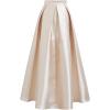 imageCHICWISH Women Bowknot Pleated Maxi Skirt Casual High Waist ALine Prom Party Swing Long Skirts with PocketsChampagne