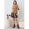 imageCHICWISH Women Plaid Flared Mini Skirt Vintage A Line High Waist Fall Winter Casual Pleated Flowy Short SkirtBrown
