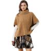 imageCHICWISH Women Plaid Flared Mini Skirt Vintage A Line High Waist Fall Winter Casual Pleated Flowy Short SkirtBrown