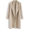 imageCHICWISH Womens Classy Light Tan Open Front Knit Coat and Grid Turtleneck Sweater Dress Size XSS