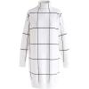 imageCHICWISH Womens Classy Light Tan Open Front Knit Coat and Grid Turtleneck Sweater Dress Size XSS
