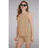 imageDisamer Tank Tops for Women Dressy Casual Summer 2024 Sleeveless 2 Piece Outfits Short Pants Sweatsuit Lounge Sets Large B Apricot