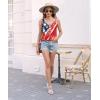 imageDisamer Womens Tank Tops 2025 Loose Fit Casual Summer Spaghetti Strap Trendy Spring Cute Lace Sleeveless T ShirtsFlower Flag
