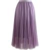 imageCHICWISH Womens LilacCreamGreyPinkBlack Layered Mesh Ballet Prom Party Tulle Tutu ALine Maxi SkirtGlitter Lilac