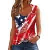 imageDisamer Womens Tank Tops 2025 Loose Fit Casual Summer Spaghetti Strap Trendy Spring Cute Lace Sleeveless T ShirtsFlower Flag