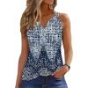 imageDisamer Tank Tops for Women 2025 Summer Casual Button Down Shirts Loose Fit V Neck Sleeveless Tshirt BlouseFlower Dot