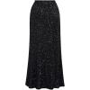 imageCHICWISH Women Sequin Mermaid Maxi Skirt Elegant Elastic High Waist A Line Flare Cocktail Party Glitter Long SkirtsBlack