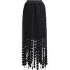 imageCHICWISH Women Summer Crochet Circle Fringe Hem Maxi Skirt Hollow Out High Elastic Waist Vacation Beach Long SkirtBlack