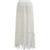imageCHICWISH Women Summer Crochet Circle Fringe Hem Maxi Skirt Hollow Out High Elastic Waist Vacation Beach Long SkirtCream